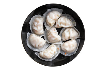 dumplings dim sum Chinese food meal snack on the table copy space food background rustic top view