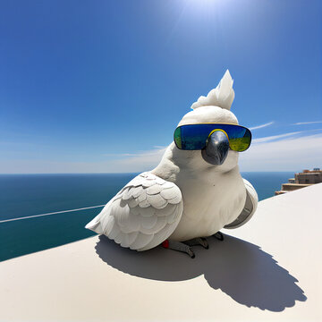 cacatua on the beach