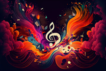 Obraz na płótnie Canvas burning headphones, music concept