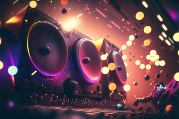 Party rave background. Generative ai	
