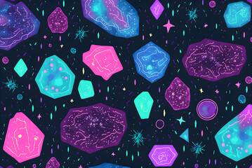 Dark Purple Space Galaxy illustration