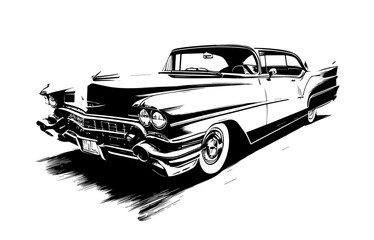 Classic Car Cadillac Logo - obrazy, fototapety, plakaty