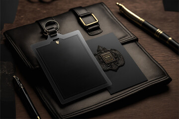 Id Card Business Mockup concept design. Generative AI