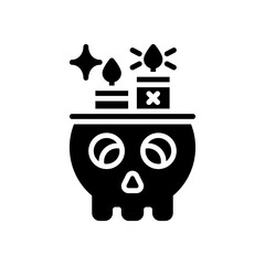 skull candle icon for your website, mobile, presentation, and logo design.