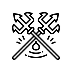 trident icon for your website, mobile, presentation, and logo design.