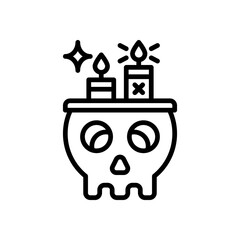 skull candle icon for your website, mobile, presentation, and logo design.
