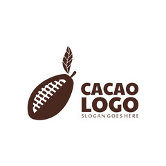 Vector Cocoa Flat Logo Template with White Background