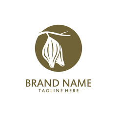 Vector Cocoa Flat Logo Template with White Background