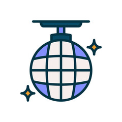 disco ball icon for your website, mobile, presentation, and logo design.