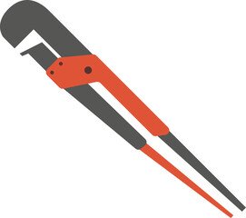Pipe wrench color icon. Plumber repair tool