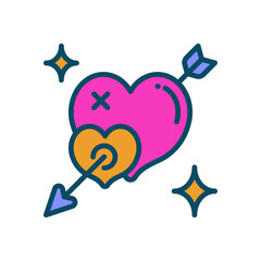 fall in love icon for your website, mobile, presentation, and logo design.