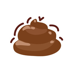 Poo emoticon, emoji - poop face - vector illustration,