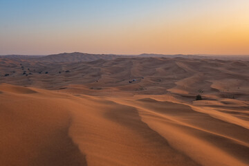 Fototapeta na wymiar 4 by 4 dune bashing is a popular sport of the Arabian desert