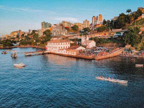 Vista a&eacute;rea da Gamboa, em Salvador