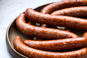 Fototapeta premium sausage on a white background