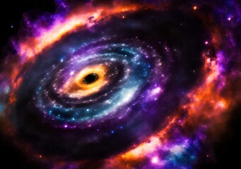 Cosmic Black Hole, Generative AI Illustration