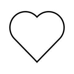Romantic Heart Icon vector flat design on white background
