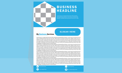 Corporate creative colorful business flyer template design.