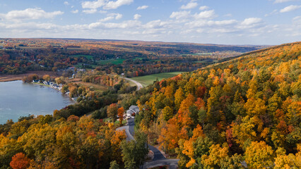 Obraz premium Fall on Keuka Lake New York