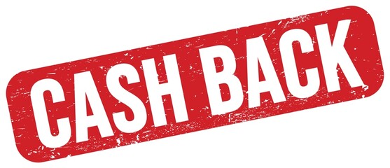 CASH BACK text on red grungy stamp sign.