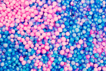Slime with balls as background and texture. Slime balls. Pool with balls for fun and children's games.