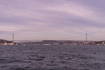 Obraz premium Bridge crossing the Bosphorus, Istanbul, Turkey