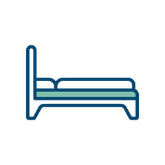 bed icon vector design template in white background