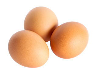 Eggs isolated on transparent background. Png format