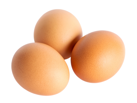 Eggs isolated on transparent background. Png format