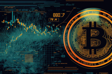 Bitcoin technical data. Crypto market analysis. Digital asset. 