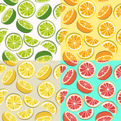 vector citrus seamless background