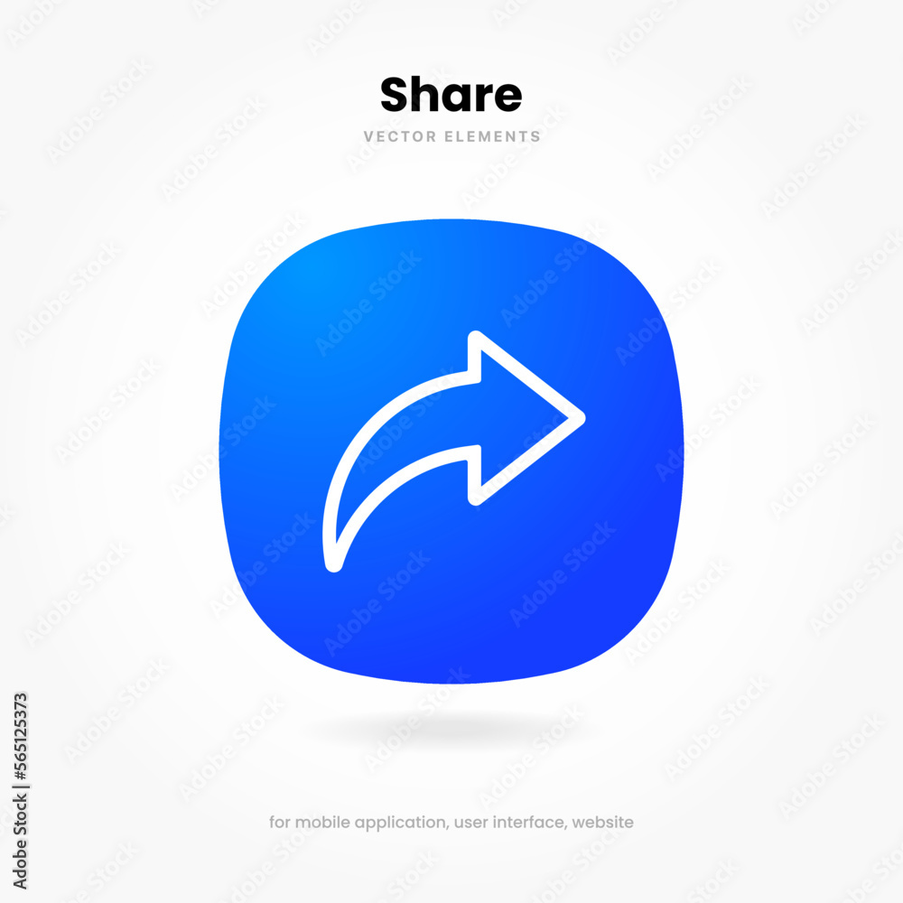 Leinwandbilder Share vector icon, add to cloud symbol. Load sign. Share, sharing, transfer icon for UI UX website mobile app operation system.