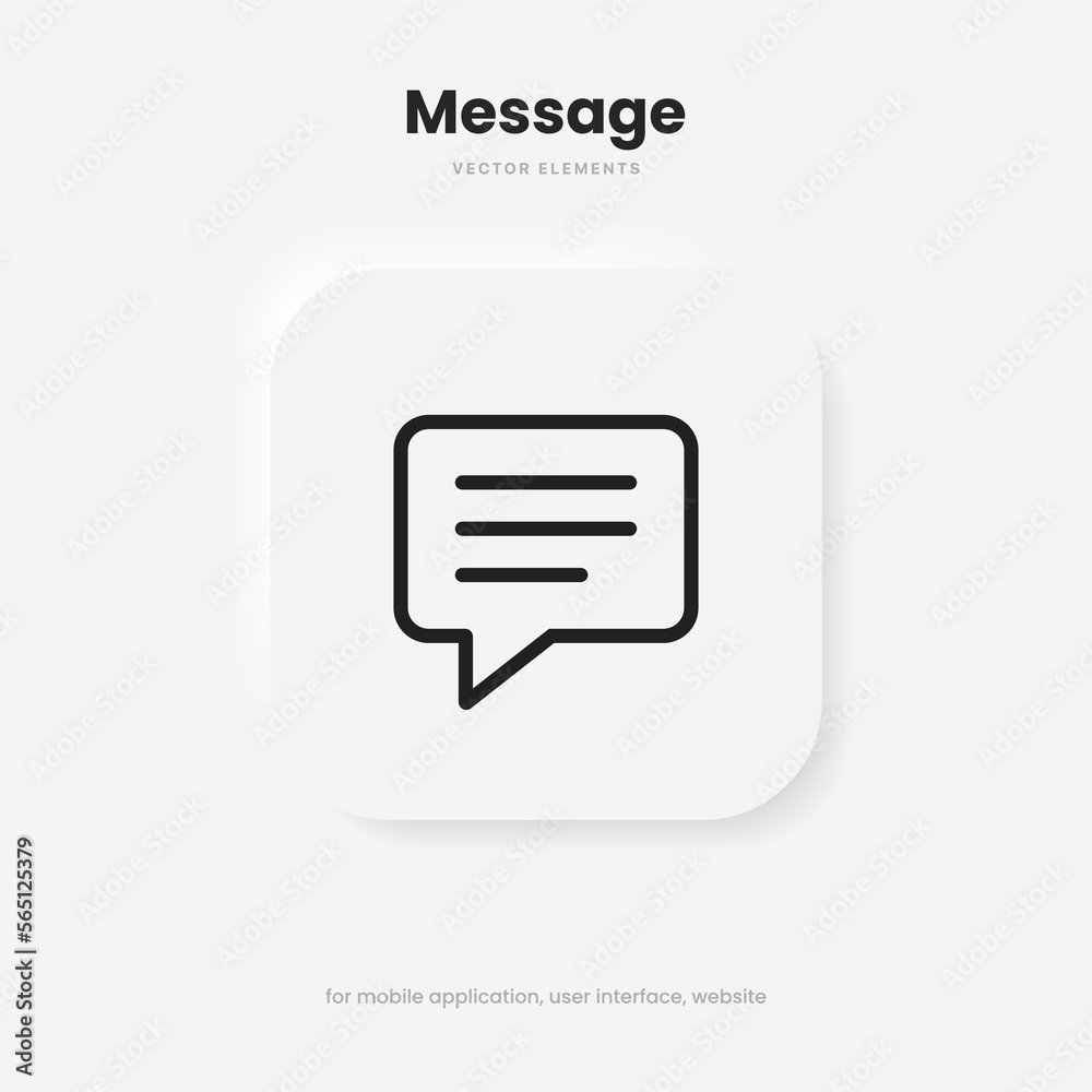 Aufkleber 3d isolated vector elements. Minimal modern message, chat, speak, dialog, chatting icon emblem symbol. 3d blue messaging chatting icon. Mobile app icons for UI UX website mobile app