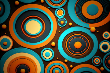 Fototapeta premium geometrical retrofuturistic afrofuturistic abstract pattern background, new quality universal colorful joyful holiday stock image illustration design