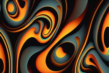 retro psychedelic funkadelic liquid paint abstract pattern background - new quality universal colorful joyful holiday stock image illustration design
