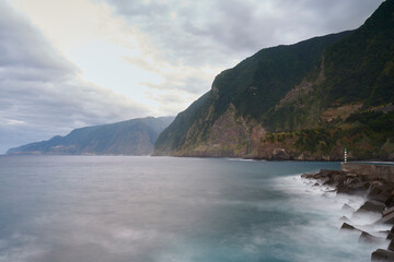 Seixal beach, black sand