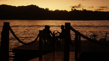 Group dinner in Tortuguero Costa Rica