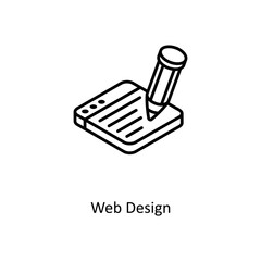 Web Design Vector Isometric Outline icon for your digital or print projects.