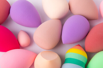 Beauty blender, sponge isolated on white background. Beauty concept