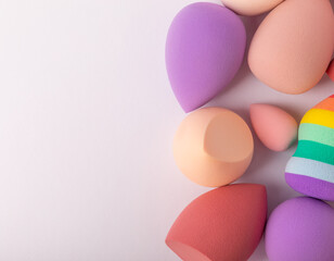 Beauty blender, sponge isolated on white background. Beauty concept