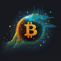 Bitcoin digital asset. Crypto digital gold. 