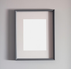 white picture frame on wall