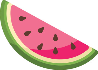 Watermelon slice icon. Fresh sweet summer symbol