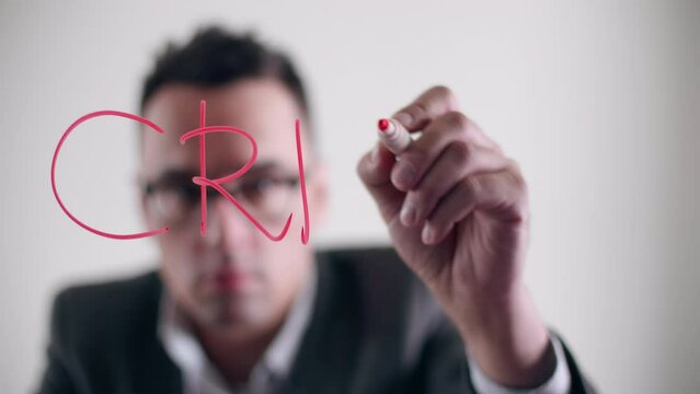 Man looks for the solution of financial problems. Close-up of a businessman upsetting due to the crisis. High quality 4k footage