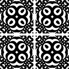 Vector pattern in geometric ornamental style. Black and white color.Seamless repeat pattern.Simple geo all over print block for apparel textile, ladies dress, fashion garment, digital wall paper.