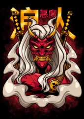 devil ronin samurai ilustration