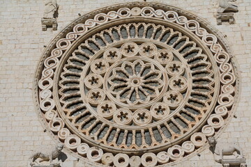 Window of Basilica di San Francesco d'Assisi in Assisi, Umbria Italy