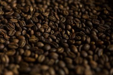 coffee beans background close up