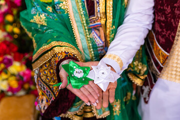 Afghani pre wedding henna heena night hands close up