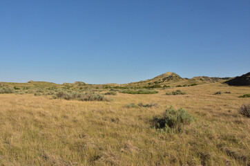 Stunning Grasslands with Hills in North Dakota